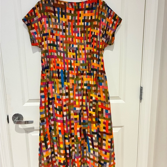 Neeru Kumar Colorful Geometric Pattern Midi Dress - Picture 4 of 4